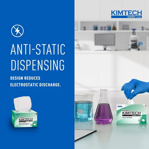 Miniatura 4 de Kimtech Kimwipes, Limpiaparabrisas delicados, 1 capa, 4.4 x 8.4, sin perfume, blanco, 286/caja