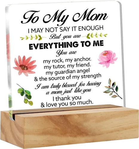 Miniatura 10 de Regalos de agradecimiento para jefes para hombres y mujeres - Placa de escritorio acrílica con soporte de madera - Día del jefe, despedida, recuerdo