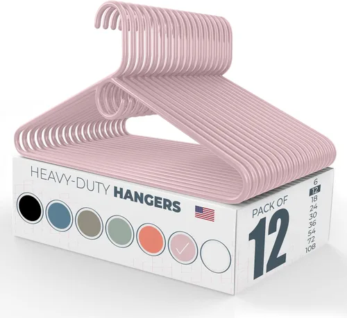 Miniatura 33 de Perchas de plástico resistentes hechas en Estados Unidos a granel, 20, 30, 50, 100 unidades disponibles, perchas de plástico fuertes, perchas