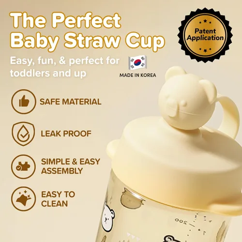 Miniatura 2 de Vaso para sorber prémium a prueba de derrames para bebés y niños pequeños menores de 18 meses, 9 onzas, PPSU, sin BPA, popote suave 01. Vainilla