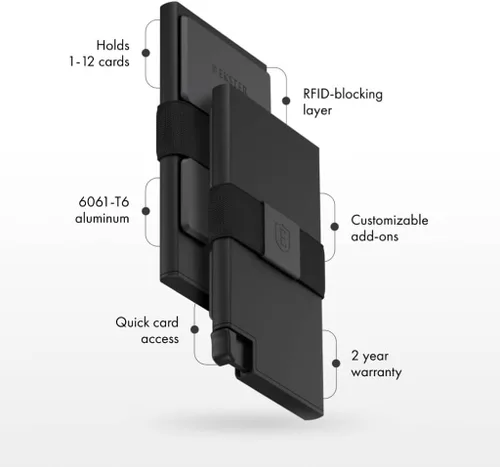 Miniatura 52 de Ekster Aluminum Cardholder Wallet for Men Metal Wallets with RFID Blocking Layer Slim & Minimalist Aluminum Wallet with Push Button for Quick