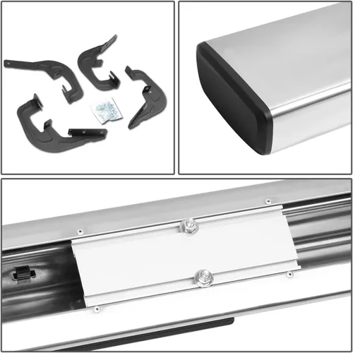 Miniatura 3 de DNA Motoring - Estribos de 6" compatibles con Silverado 1500 de 2 puertas 07-18, Silverado/Sierra 2500HD 3500HD de cabina estándar 07-19, barras