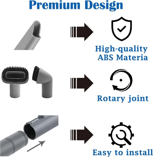 Miniatura 4 de Paquete de 3 herramientas para hendiduras, cepillo de polvo y accesorios para tapicería compatibles con Shark Navigator Lift-Away aspiradoras