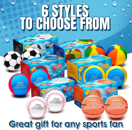 Miniatura 6 de Activ Life Ultimate - Paquete de 2 pelotas de salto de agua más grandes de 3 pulgadas, pelotas rebotadoras para diversión en la piscina y la playa