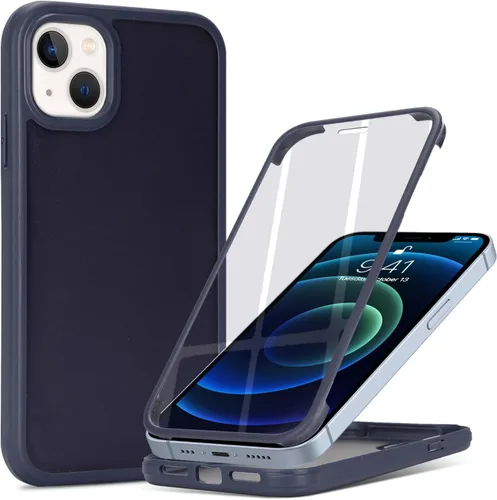 Miniatura 43 de Funda para iPhone 13 mini con protector de pantalla integrado y protección de cuerpo completo, para Apple iPhone 13 Mini, fundas para hombres, Rojo
