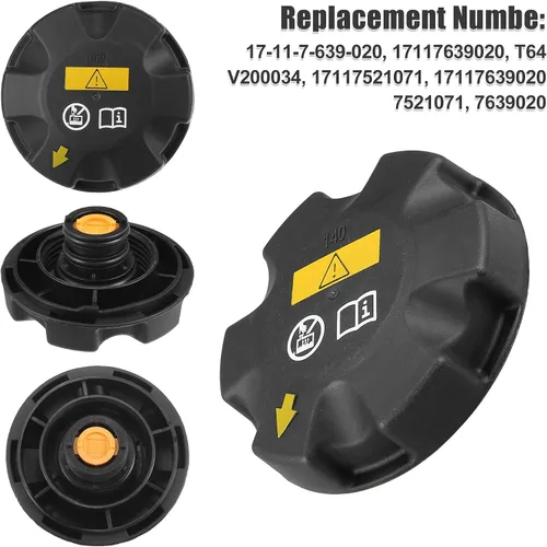 Miniatura 5 de ACROPIX Tapa de depósito de depósito de desbordamiento líquido para radiador de refrigerante de motor BMW E82 para E84, paquete de 1 unidad