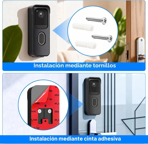 Miniatura 3 de Soporte de puerta sin taladro para timbre de video Blink (2.ª generación 2025), accesorios de soporte de montaje adhesivo para sistema de seguridad