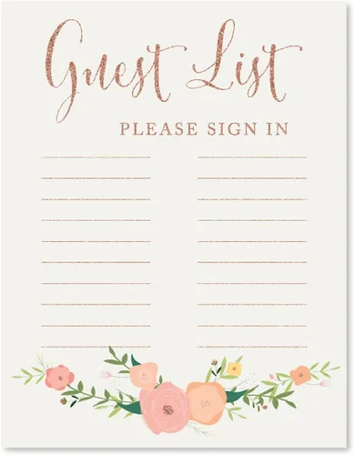 Miniatura 21 de Andaz Press Letreros de fiesta de boda, purpurina de oro rosa sintético con flores, 8.5 x 11 pulgadas, resalta tu versículo bíblico favorito