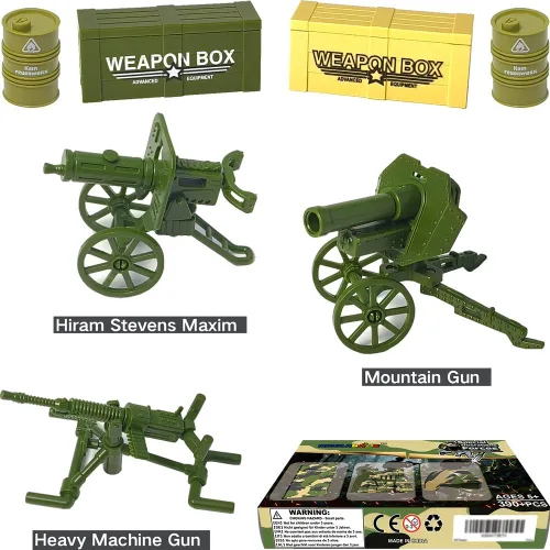 Miniatura 7 de 390+ Piezas Paquete de Armas Militares Juguetes de Bloques de Construcción Conjunto de Armas del Ejército Conjunto de Equipo de Soldado Kits