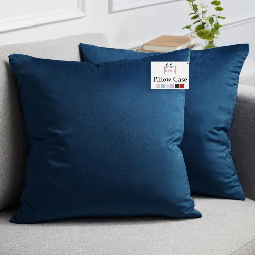 Miniatura 19 de lalaLOOM Juego de 2 fundas de almohada lujosas de terciopelo sedoso, 18 x 18 pulgadas, fundas de almohada decorativas más suaves, cremallera oculta