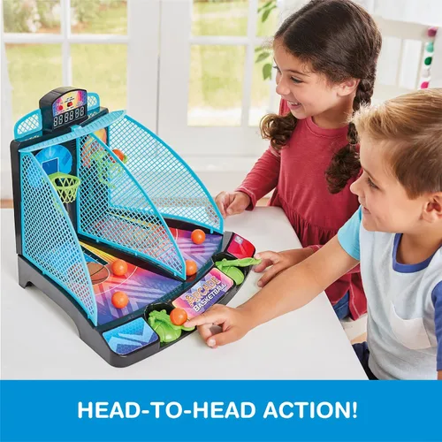 Miniatura 3 de Game Zone Arcade Basketball - Juego multijugador de mesa rápido e interactivo para mayores de 6 años - Combina habilidad y coordinación mano-ojo