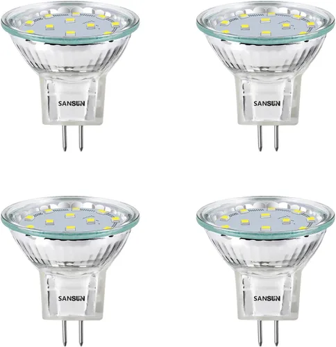 Bombillas LED para Paisajismo MR11 de 3W, Bajo Voltaje 12V Reemplazo de Halógeno de 20W para Foco de Paisajismo Exterior y Luz de Riel, Base Bi-Pin