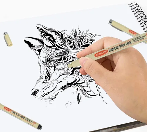 Miniatura 5 de GETHPEN Juego de marcadores micro punta fina – 3 tamaños de bolígrafos con tinta archivada para dibujo técnico, anime y bocetos – Artistas