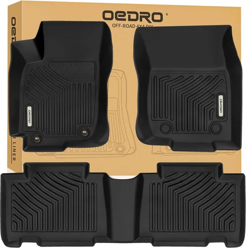 OEDRO Alfombrillas para Toyota RAV4 modelos estándar 2013-2018, TPE para todo tipo de clima, incluye forro completo de primera y 2da fila (solo