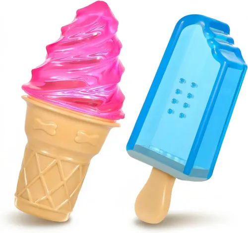 Miniatura 10 de Pawaboo Juguetes masticables refrescantes para mascotas, juguete de dentición congelable para cachorros, forma de sandía y piña, juguetes Colorido