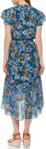 Miniatura 3 de Vince Camuto Vestido casual con falda escalonada para mujer