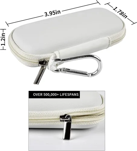 Miniatura 4 de Funda para monitor cardíaco compatible con AliveCor Kardia Mobile ECG/para KardiaMobile 6L para dispositivos Apple y Android, solo funda (blanco)