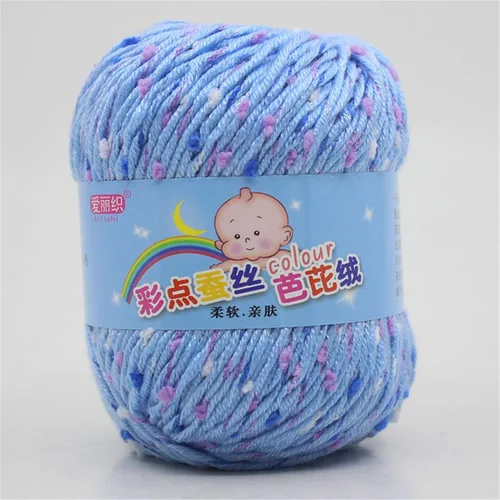 Miniatura 4 de Paquete de 6 hilos de ganchillo de algodón colorido para tejer suéter súper suave para mantas de bebé y ropa, sombrero, bufanda, 10.58 oz