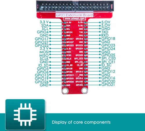 Miniatura 8 de Adeept GPIO cable de Ultimate principiantes Kit de aprendizaje para Raspberry Pi 3 2 Modelo B/B + Python ADXL345 DC Motor