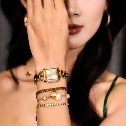 Miniatura 6 de THCN Women's Gold Watch & Bracelets Set, Ladies Dainty Watches Jewelry for Women with Crystal Bezel & Adjustable Bracelets, Luxury Jewelry Gift Set