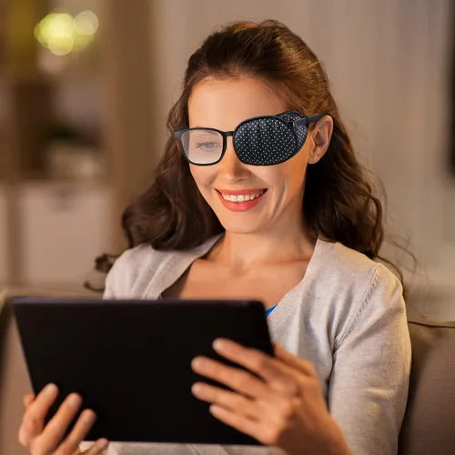 Miniatura 6 de Parche de seda para ojos de 6 piezas para adultos y niños, para cubrir cualquiera de los parches individuales de cubierta de cristal suave