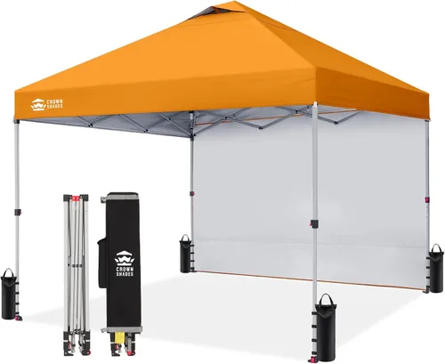 Miniatura 22 de CROWN SHADES - Toldo desplegable de 12 x 12 pulgadas con tela recubierta de color plata 150D, incluye 1 pared lateral extraíble, 4 cuerdas, 8