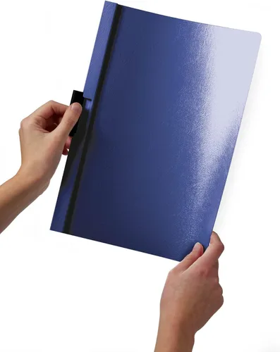 Miniatura 4 de Durable DURACLIP 60 carpetas de clip A4 con capacidad para hasta 60 hojas de papel A4, clip de resorte de metal resistente, paquete de 5 carpetas