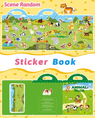 Miniatura 3 de Benresive Reusable Sticker Book for Toddlers & Stickers for Kids, Toddler Travel Toys, Craft Activities, Boys & Girls Birthday Gifts