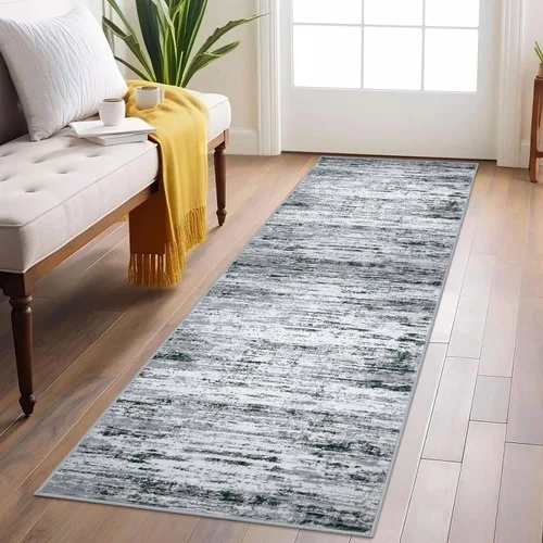 Miniatura 76 de Alfombra de pasillo moderna Lansny 2 x 6 pulgadas, alfombra de cocina lavable verde mostaza multicolor, alfombra antideslizante suave para pasillo