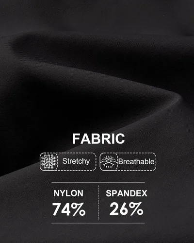 Miniatura 3 de Alimens & Gentle Pantalones de vestir elásticos para hombre, pantalones de golf sin planchado, cintura ampliable, parte delantera plana, pantalones