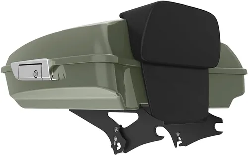 Miniatura 121 de King Tour Pack para Harley Alpine Green, cierre de paquete turístico, portaequipajes superior, soporte de montaje negro, placa de metal para Harley