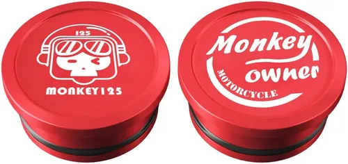 Miniatura 5 de 2 tapas de marco mecanizadas de aluminio con marcado láser, compatibles con Monkey 125 Z125, tapones para agujeros de tubo, emblema de tapa Negro