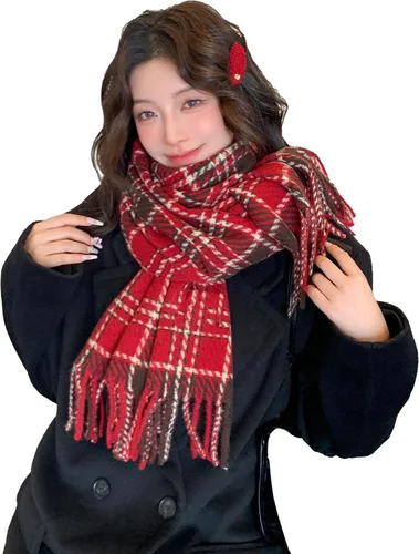 Miniatura 72 de iCuviy Bufanda grande de moda para invierno, chales y envolturas para mujer, extra suave, sensación de cachemira, bufandas frías para mujer