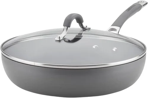 Miniatura 19 de Circulon Symmetry Sartén Wok/Salteado Antiadherente de Anodizado Duro con Mango Auxiliar - 14 Pulgadas, Negro