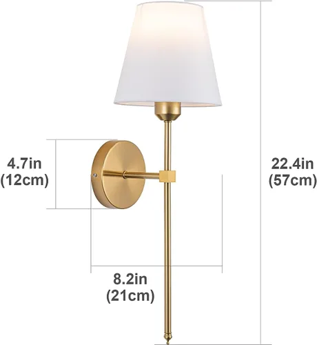 Miniatura 5 de Juego de 2 apliques de pared, apliques de pared regulables con control remoto, lámpara de pared interior sin cableado para dormitorio, lámpara