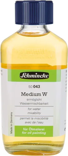 Miniatura 4 de Schmincke - Medio W, 2.0 fl oz, 50043025, líquido, hace que los colores al óleo se mezclen en agua, aumenta el brillo y la transparencia, inodoro
