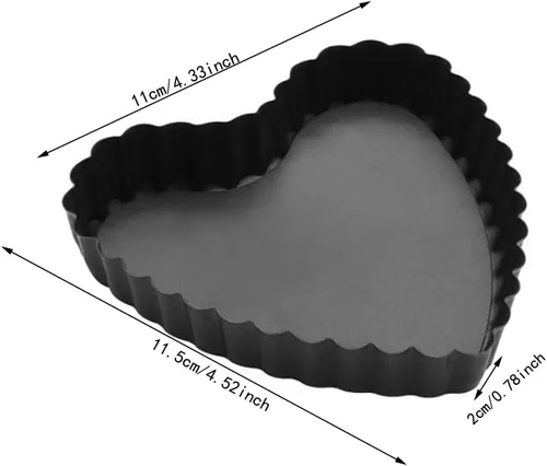 Miniatura 4 de Hoshen 2 piezas de molde para hornear pizza de 4.5 pulgadas, molde movible con revestimiento antiadherente, molde para pastel de crisantemo, sartén