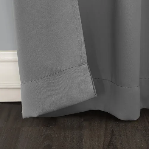 Miniatura 3 de Sun Zero Easton Panel de Cortina Opaca con Ojales de Ahorro de Energía, 40" x 63", Gris, Gris Raíz = {'valor': "['Gris']"}