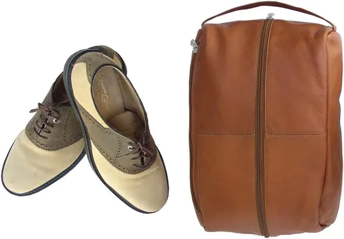 Miniatura 2 de Piel Leather Bolsa de zapatos Deluxe, Saddle, Bolsa de zapatos Deluxe