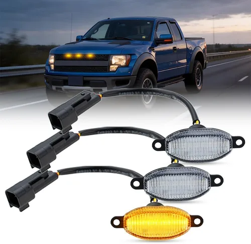 Miniatura 2 de Kits de luces de marcha para rejilla delantera F150 para 2010-2014/2017+ F-ord F150 SVT R.aptor Pickup, luces de conducción diurna DRL, lámparas