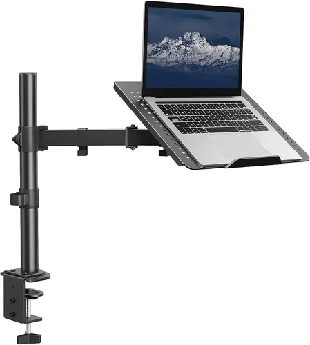 Miniatura 8 de HUANUO Soporte de escritorio para laptop - Brazo de monitor de 17" a 32", bandeja ventilada, totalmente ajustable con inclinación, giro y rotación