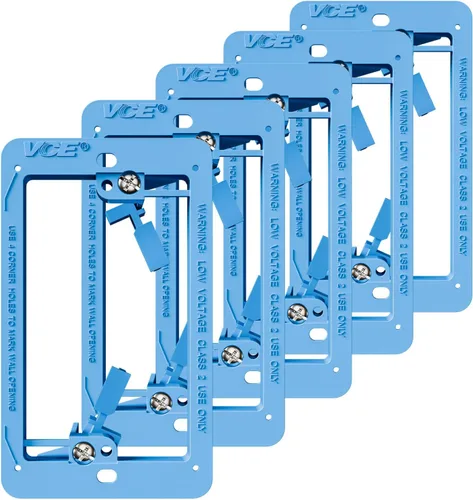 Miniatura 7 de VCE Soporte de montaje de bajo voltaje (1 banda, paquete de 5) para placa de pared de una sola banda, cables de teléfono, cables de red, HDMI, Negro