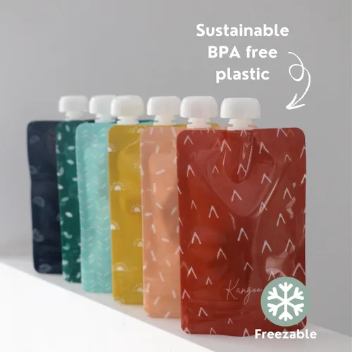 Miniatura 10 de Bolsas reutilizables para alimentos para bebés – Bolsas de almacenamiento para niños pequeños y niños – Puré de manzana, batidos, yogur, puré