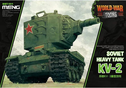 Miniatura 6 de Meng WWT-004 Modelo - Tanque Pesado Soviético Kv-2 Guerra Mundial Toons