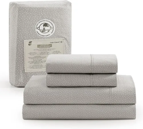 Miniatura 13 de Lane Linen Sábanas de cama tamaño Queen, juego de sábanas 100 % algodón orgánico, sábanas refrescantes suaves tamaño Queen, juego de sábanas Queen