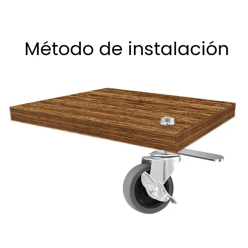 Miniatura 5 de Ruedas giratorias, juego de 4 ruedas giratorias de bloqueo de 3 pulgadas, 3/8-16 x 1 (diámetro del tornillo 3/8 pulgadas, longitud 1 pulgada)
