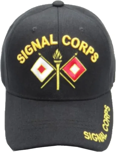 First Military Choice US Army Signal Corps Gorra de béisbol, color negro, Negro -