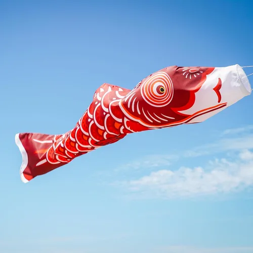 Miniatura 2 de En la brisa peces koi Windsock, Rojo