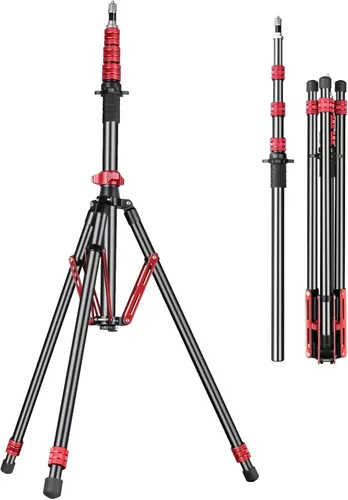 FreeSea Soporte de luz de aluminio, soporte de trípode ajustable para fotografía, 260cm/102inch Studio Trípode resistente para Speedlite Flash