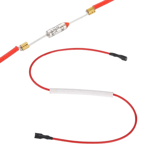 Miniatura 17 de MECCANIXITY Fusible de temperatura universal para olla arrocera, 168.8 °F 10 A 250 V Fusible térmico de metal con ambos terminales de fibra